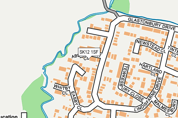 SK12 1SF map - OS OpenMap – Local (Ordnance Survey) SK12 1SF map - OS OpenMap – Local (Ordnance Survey)