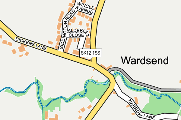 SK12 1SS map - OS OpenMap – Local (Ordnance Survey)