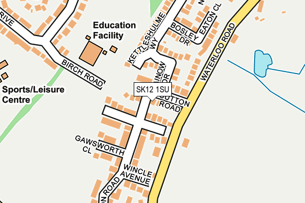 SK12 1SU map - OS OpenMap – Local (Ordnance Survey) SK12 1SU map - OS OpenMap – Local (Ordnance Survey)