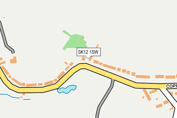SK12 1SW map - OS OpenMap – Local (Ordnance Survey) SK12 1SW map - OS OpenMap – Local (Ordnance Survey)