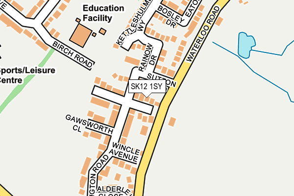 SK12 1SY map - OS OpenMap – Local (Ordnance Survey)