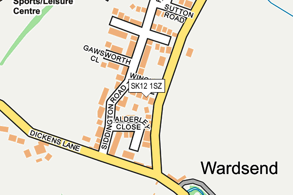 SK12 1SZ map - OS OpenMap – Local (Ordnance Survey)