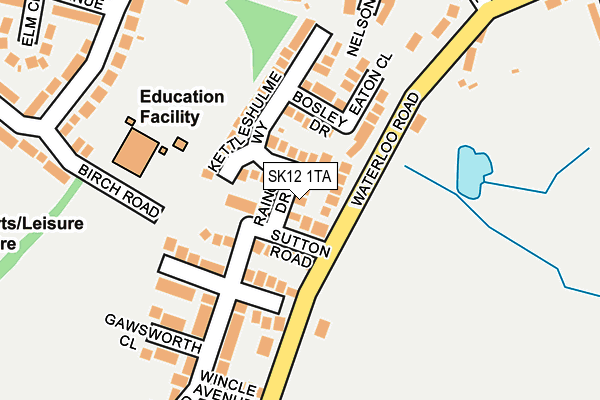 SK12 1TA map - OS OpenMap – Local (Ordnance Survey) SK12 1TA map - OS OpenMap – Local (Ordnance Survey)