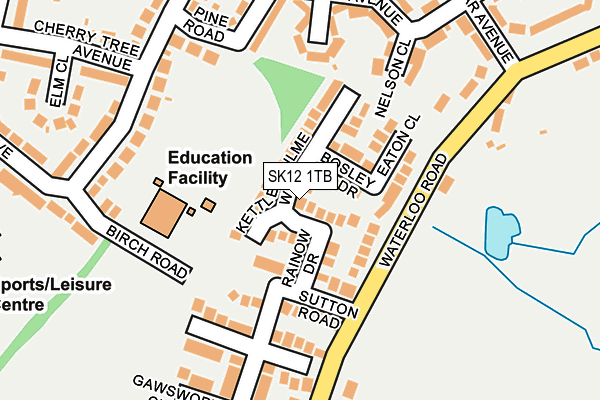 SK12 1TB map - OS OpenMap – Local (Ordnance Survey)