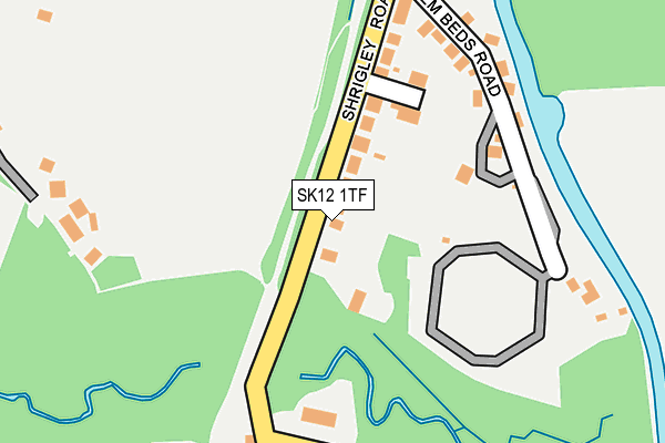 SK12 1TF map - OS OpenMap – Local (Ordnance Survey) SK12 1TF map - OS OpenMap – Local (Ordnance Survey)