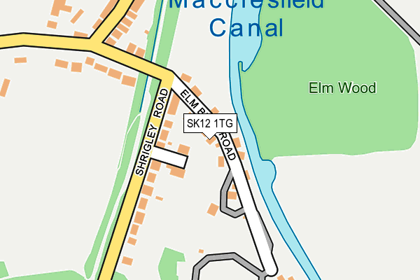 SK12 1TG map - OS OpenMap – Local (Ordnance Survey) SK12 1TG map - OS OpenMap – Local (Ordnance Survey)