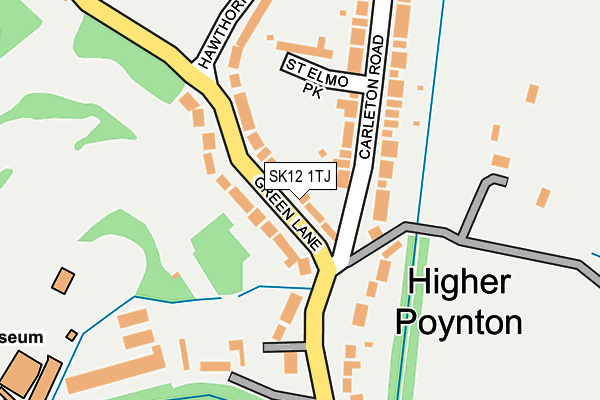 SK12 1TJ map - OS OpenMap – Local (Ordnance Survey) SK12 1TJ map - OS OpenMap – Local (Ordnance Survey)