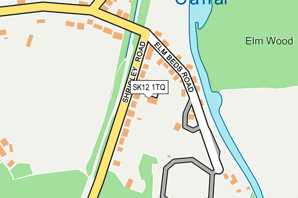 SK12 1TQ map - OS OpenMap – Local (Ordnance Survey) SK12 1TQ map - OS OpenMap – Local (Ordnance Survey)