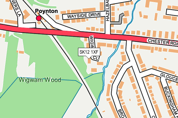 SK12 1XF map - OS OpenMap – Local (Ordnance Survey) SK12 1XF map - OS OpenMap – Local (Ordnance Survey)