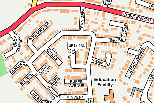 SK12 1XL map - OS OpenMap – Local (Ordnance Survey) SK12 1XL map - OS OpenMap – Local (Ordnance Survey)