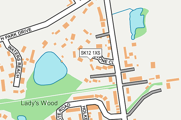 SK12 1XS map - OS OpenMap – Local (Ordnance Survey)