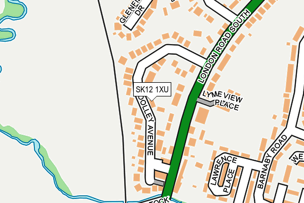 SK12 1XU map - OS OpenMap – Local (Ordnance Survey) SK12 1XU map - OS OpenMap – Local (Ordnance Survey)