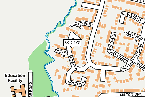 SK12 1YG map - OS OpenMap – Local (Ordnance Survey) SK12 1YG map - OS OpenMap – Local (Ordnance Survey)
