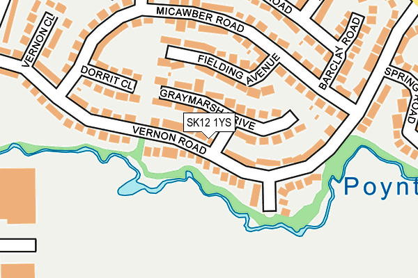 SK12 1YS map - OS OpenMap – Local (Ordnance Survey) SK12 1YS map - OS OpenMap – Local (Ordnance Survey)