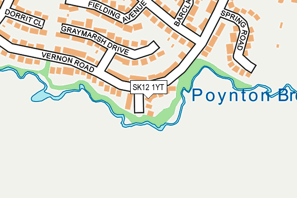 SK12 1YT map - OS OpenMap – Local (Ordnance Survey) SK12 1YT map - OS OpenMap – Local (Ordnance Survey)
