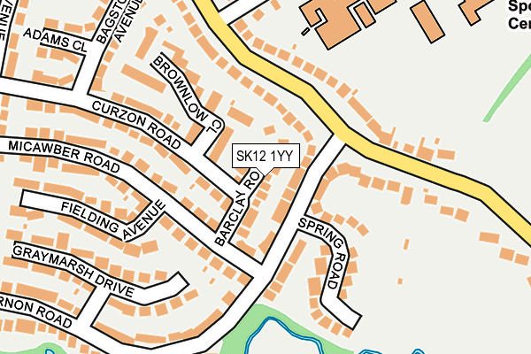 SK12 1YY map - OS OpenMap – Local (Ordnance Survey) SK12 1YY map - OS OpenMap – Local (Ordnance Survey)