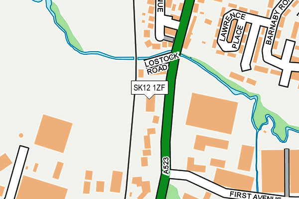 SK12 1ZF map - OS OpenMap – Local (Ordnance Survey) SK12 1ZF map - OS OpenMap – Local (Ordnance Survey)
