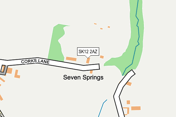SK12 2AZ map - OS OpenMap – Local (Ordnance Survey) SK12 2AZ map - OS OpenMap – Local (Ordnance Survey)