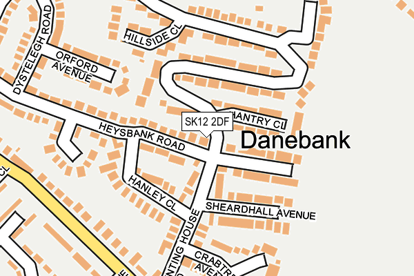 SK12 2DF map - OS OpenMap – Local (Ordnance Survey) SK12 2DF map - OS OpenMap – Local (Ordnance Survey)