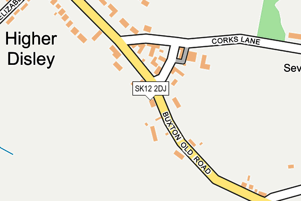 SK12 2DJ map - OS OpenMap – Local (Ordnance Survey) SK12 2DJ map - OS OpenMap – Local (Ordnance Survey)