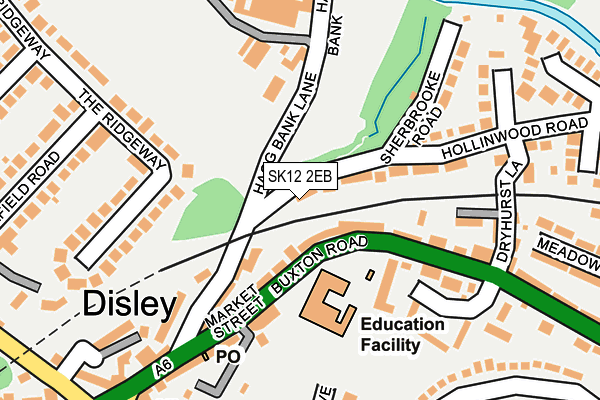 SK12 2EB map - OS OpenMap – Local (Ordnance Survey) SK12 2EB map - OS OpenMap – Local (Ordnance Survey)