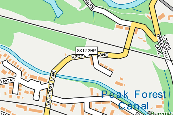 SK12 2HP map - OS OpenMap – Local (Ordnance Survey) SK12 2HP map - OS OpenMap – Local (Ordnance Survey)