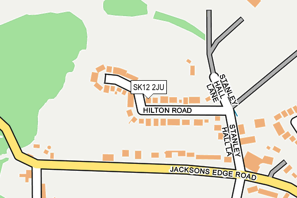 SK12 2JU map - OS OpenMap – Local (Ordnance Survey)
