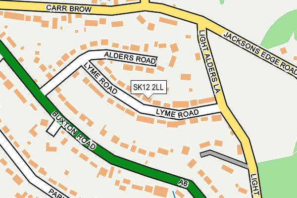 SK12 2LL map - OS OpenMap – Local (Ordnance Survey)