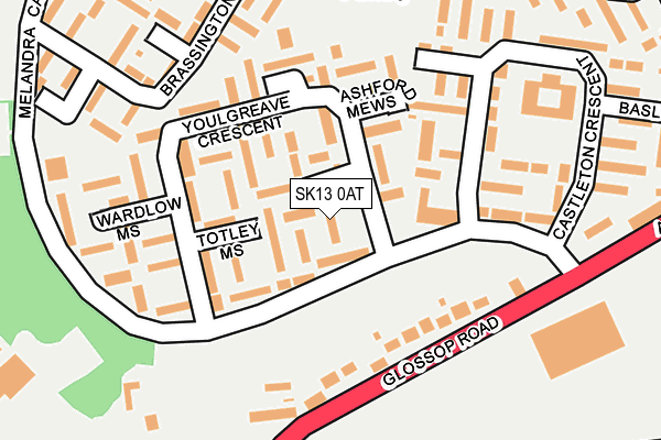 SK13 0AT map - OS OpenMap – Local (Ordnance Survey) SK13 0AT map - OS OpenMap – Local (Ordnance Survey)