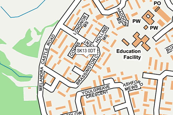 SK13 0DT map - OS OpenMap – Local (Ordnance Survey) SK13 0DT map - OS OpenMap – Local (Ordnance Survey)