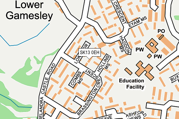 SK13 0EH map - OS OpenMap – Local (Ordnance Survey) SK13 0EH map - OS OpenMap – Local (Ordnance Survey)