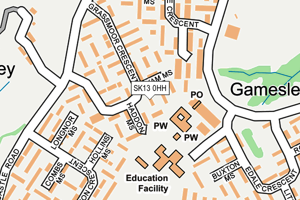 SK13 0HH map - OS OpenMap – Local (Ordnance Survey) SK13 0HH map - OS OpenMap – Local (Ordnance Survey)