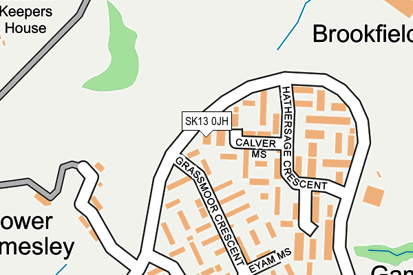 SK13 0JH map - OS OpenMap – Local (Ordnance Survey)