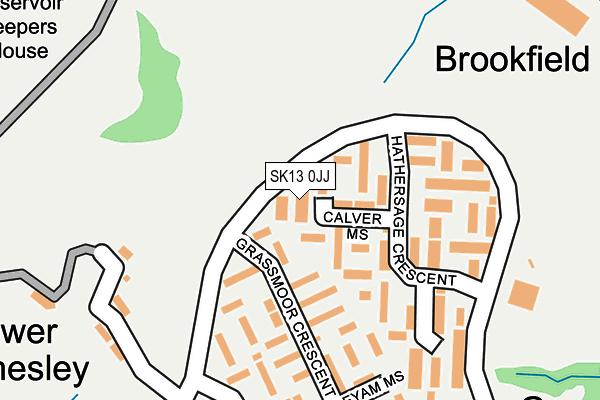 SK13 0JJ map - OS OpenMap – Local (Ordnance Survey) SK13 0JJ map - OS OpenMap – Local (Ordnance Survey)