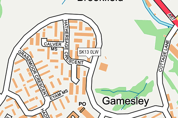SK13 0LW map - OS OpenMap – Local (Ordnance Survey)