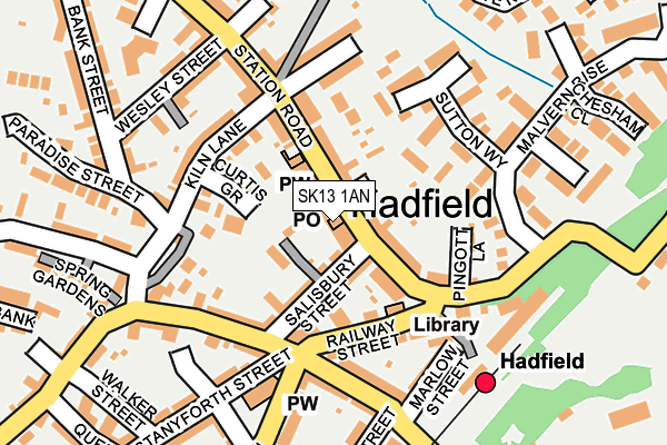SK13 1AN map - OS OpenMap – Local (Ordnance Survey) SK13 1AN map - OS OpenMap – Local (Ordnance Survey)