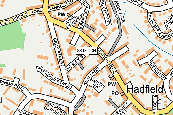 SK13 1DH map - OS OpenMap – Local (Ordnance Survey) SK13 1DH map - OS OpenMap – Local (Ordnance Survey)