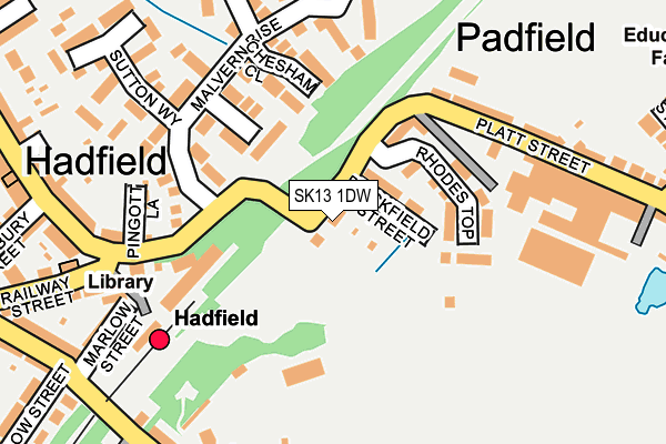 SK13 1DW map - OS OpenMap – Local (Ordnance Survey) SK13 1DW map - OS OpenMap – Local (Ordnance Survey)