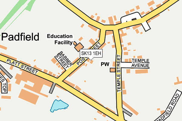 SK13 1EH map - OS OpenMap – Local (Ordnance Survey) SK13 1EH map - OS OpenMap – Local (Ordnance Survey)