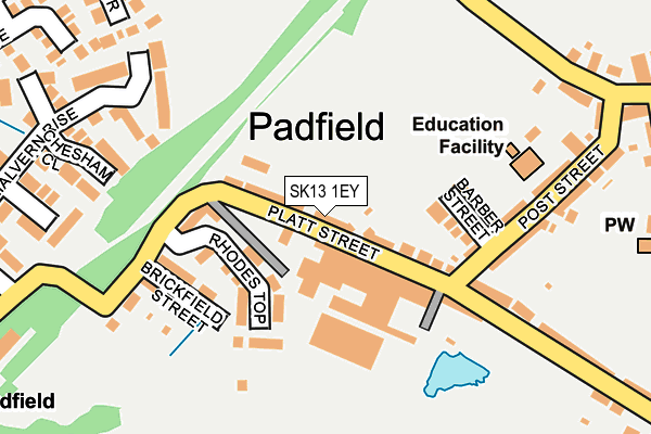 SK13 1EY map - OS OpenMap – Local (Ordnance Survey) SK13 1EY map - OS OpenMap – Local (Ordnance Survey)