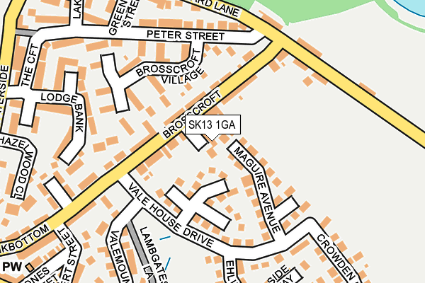 SK13 1GA map - OS OpenMap – Local (Ordnance Survey) SK13 1GA map - OS OpenMap – Local (Ordnance Survey)