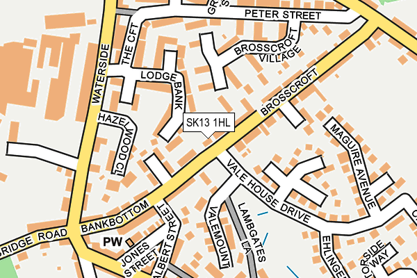 SK13 1HL map - OS OpenMap – Local (Ordnance Survey) SK13 1HL map - OS OpenMap – Local (Ordnance Survey)