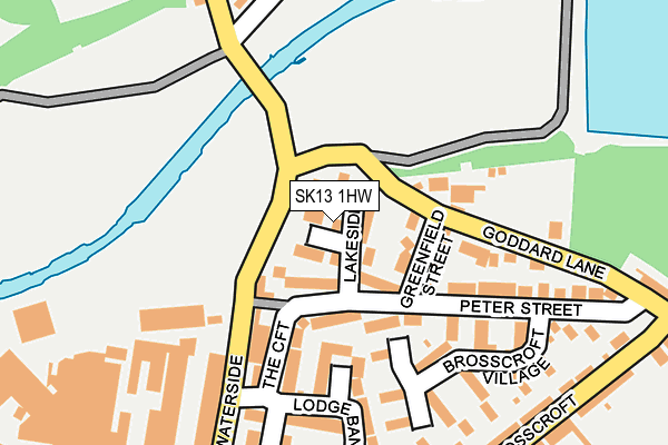 SK13 1HW map - OS OpenMap – Local (Ordnance Survey) SK13 1HW map - OS OpenMap – Local (Ordnance Survey)