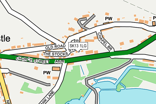 SK13 1LG map - OS OpenMap – Local (Ordnance Survey) SK13 1LG map - OS OpenMap – Local (Ordnance Survey)