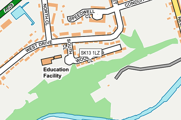 SK13 1LZ map - OS OpenMap – Local (Ordnance Survey) SK13 1LZ map - OS OpenMap – Local (Ordnance Survey)