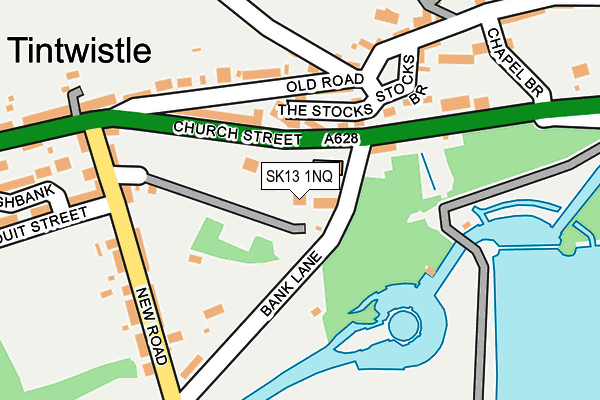 SK13 1NQ map - OS OpenMap – Local (Ordnance Survey)
