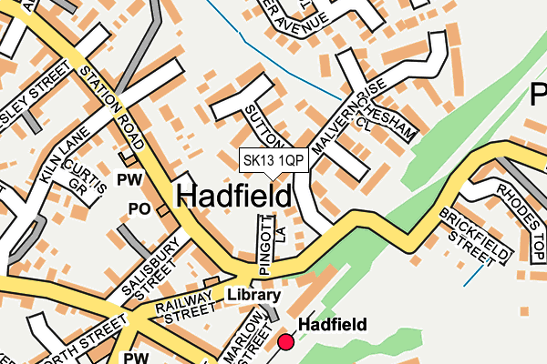 SK13 1QP map - OS OpenMap – Local (Ordnance Survey)