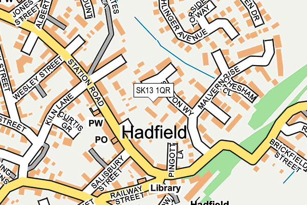SK13 1QR map - OS OpenMap – Local (Ordnance Survey)