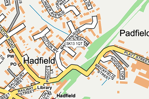 SK13 1QT map - OS OpenMap – Local (Ordnance Survey)