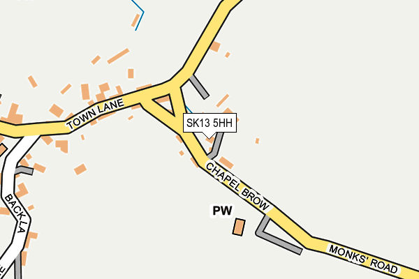 SK13 5HH map - OS OpenMap – Local (Ordnance Survey) SK13 5HH map - OS OpenMap – Local (Ordnance Survey)